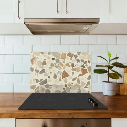 Stenen - Terrazzo - Decoratie - Tegels keuken achterwand spatscherm klein -sfeer2