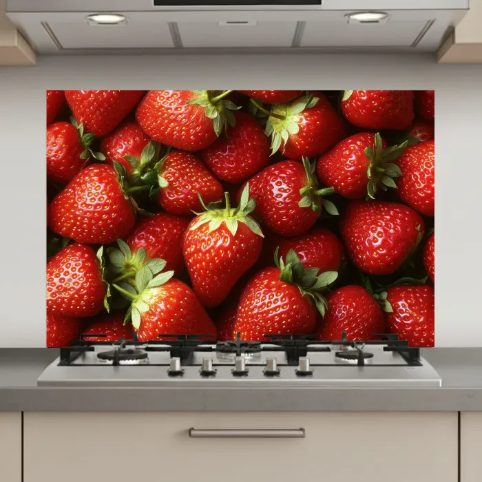Aardbei - Fruit - Rood keuken achterwand spatscherm klein -3d_website