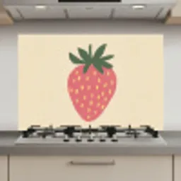 Aardbei - Minimalistisch - Rood - Fruit keuken achterwand spatscherm klein -3d_website
