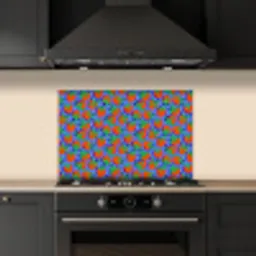 Aardbei - Rood - Blauw - Patroon keuken achterwand spatscherm klein 900 -sfeer1