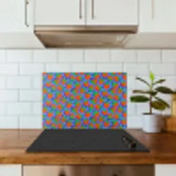 Aardbei - Rood - Blauw - Patroon keuken achterwand spatscherm klein 900 -sfeer2