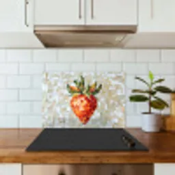 Aardbei - Rood - Mozaïek - Fruit keuken achterwand spatscherm klein -sfeer2