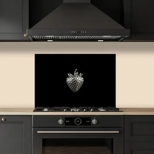 Aardbei - Zaadstructuur - Realistisch keuken achterwand spatscherm klein -sfeer1