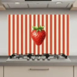 Aardbei - Strepen - Rood keuken achterwand spatscherm klein -3d_website