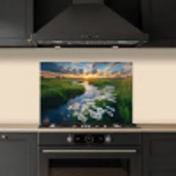 Beekje - Landschap - Margriet keuken achterwand spatscherm klein -sfeer1