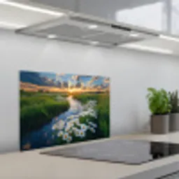 Beekje - Landschap - Margriet keuken achterwand spatscherm klein -3d_schuin
