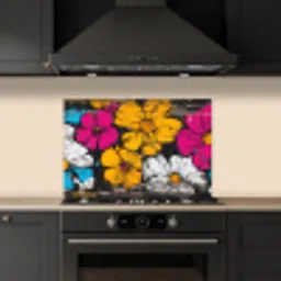 Street Art - Bloemen - Mix keuken achterwand spatscherm klein -sfeer1