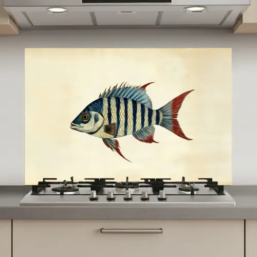 Gestreept - Donkerblauw - Rugvin - Vis keuken achterwand spatscherm klein -3d_website