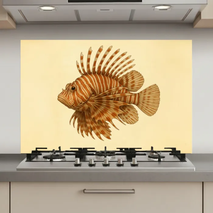 Strepen - Vis - Rond - Stekels keuken achterwand spatscherm klein -3d_website