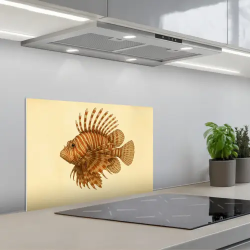 Strepen - Vis - Rond - Stekels keuken achterwand spatscherm klein -3d_schuin