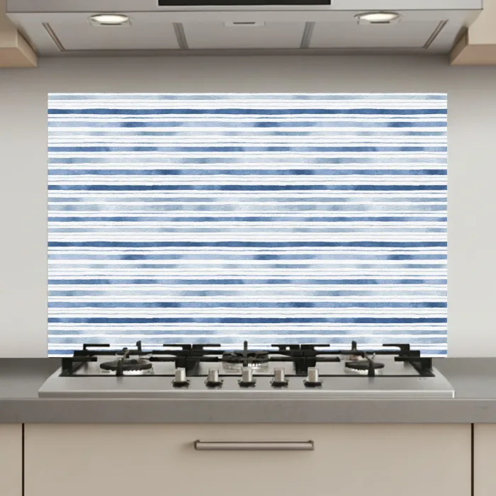 Strepen - Patroon - Blauw - Wit keuken achterwand spatscherm klein 900 -3d_website