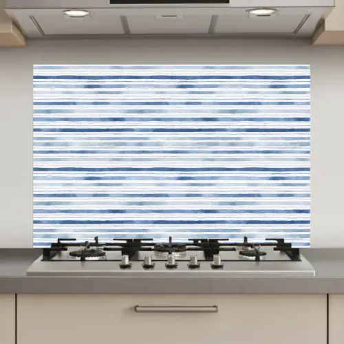 Strepen - Patroon - Blauw - Wit keuken achterwand spatscherm klein 900 -3d_website