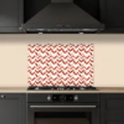 Strepen - Rood - Wit - Patroon keuken achterwand spatscherm klein 900 -sfeer1