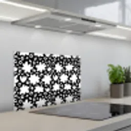 Gestileerd - Bloemen - Abstract keuken achterwand spatscherm klein 900 -3d_schuin