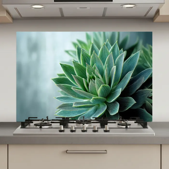 Vetplant - Bladeren - Groen - Wazig keuken achterwand spatscherm klein -3d_website