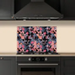 Zomer - Vlinder - Zwart - Roze keuken achterwand spatscherm klein 900 -sfeer1