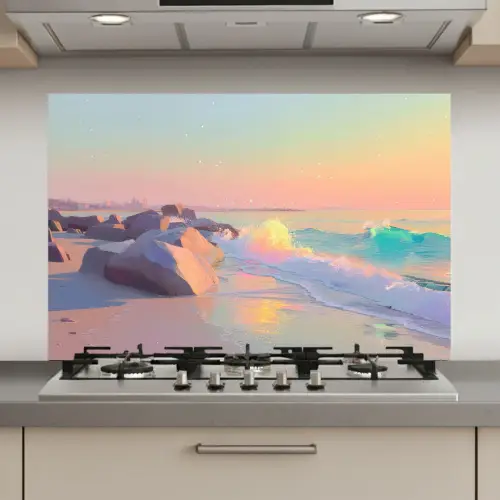 Zomerlicht - Strand - Fonkelende accenten keuken achterwand spatscherm klein -3d_website