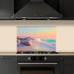 Zomerlicht - Strand - Fonkelende accenten keuken achterwand spatscherm klein -sfeer1