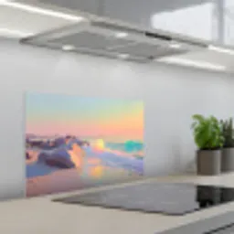 Zomerlicht - Strand - Fonkelende accenten keuken achterwand spatscherm klein -3d_schuin