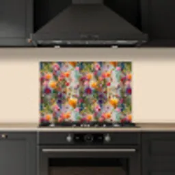 Zomers - Kleurrijk - Patroon - Bloemen keuken achterwand spatscherm klein 900 -sfeer1