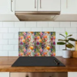 Zomers - Kleurrijk - Patroon - Bloemen keuken achterwand spatscherm klein 900 -sfeer2