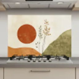 Zon - Abstract - Takken - Oranje keuken achterwand spatscherm klein -3d_website
