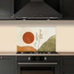 Zon - Abstract - Takken - Oranje keuken achterwand spatscherm klein -sfeer1