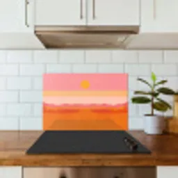 Zon - Abstract - Landschap - Oranje keuken achterwand spatscherm klein -sfeer2