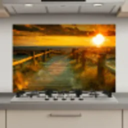 Zon - Strand - Duin - Horizon - Gras - Pad - Oranje keuken achterwand spatscherm klein -3d_website