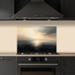 Zon - Horizon - Zee keuken achterwand spatscherm klein -sfeer1