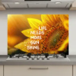 Zonnebloem - Close up - Geel - Quote keuken achterwand spatscherm klein -3d_website