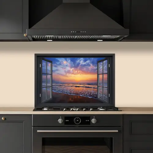 Zonsondergang aan Zee Gezichtspunt keuken achterwand spatscherm klein -sfeer1