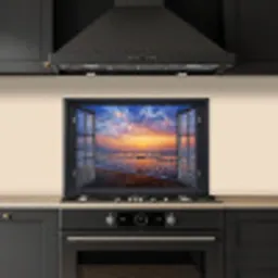 Zonsondergang aan Zee Gezichtspunt keuken achterwand spatscherm klein -sfeer1