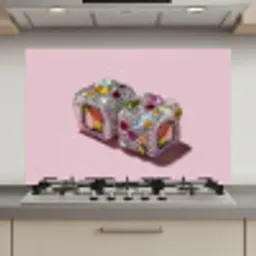 Sushi - Rolletjes - Steentjes - Kleurrijk keuken achterwand spatscherm klein -3d_website