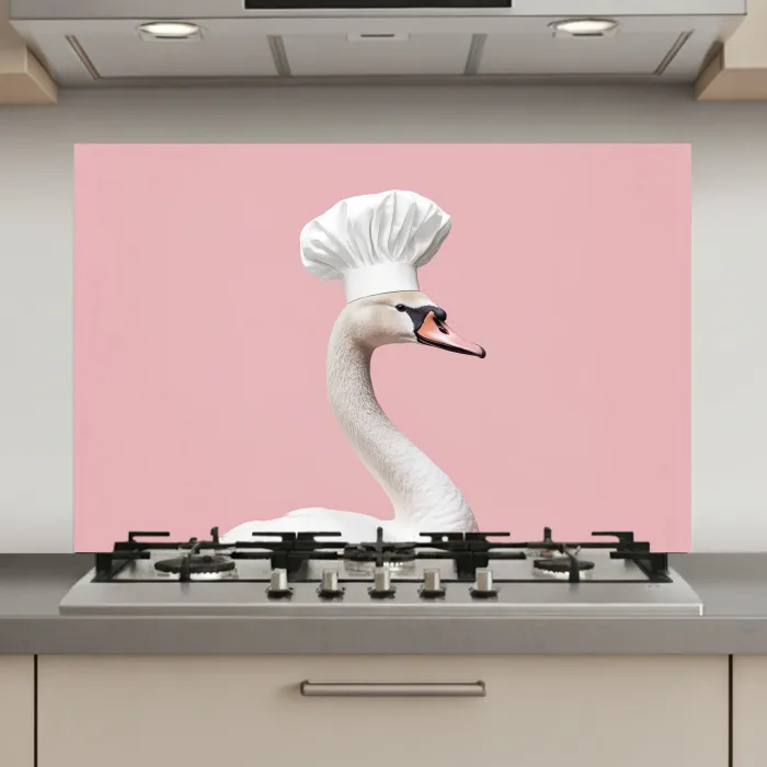 Zwaan - Koksmuts - Mooi - Klassiek keuken achterwand spatscherm klein -3d_website