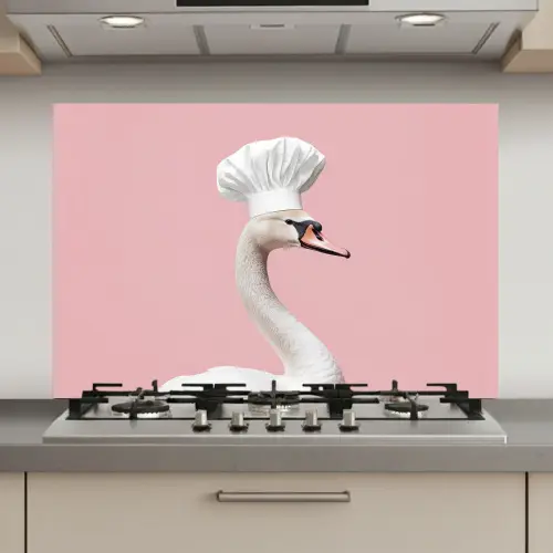 Zwaan - Koksmuts - Mooi - Klassiek keuken achterwand spatscherm klein -3d_website
