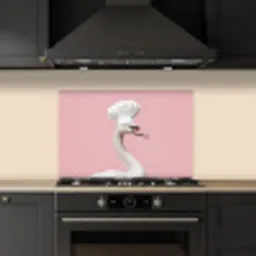 Zwaan - Koksmuts - Mooi - Klassiek keuken achterwand spatscherm klein -sfeer1