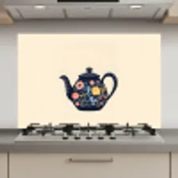 Theepot - Kleurrijk - Bloemen keuken achterwand spatscherm klein -3d_website