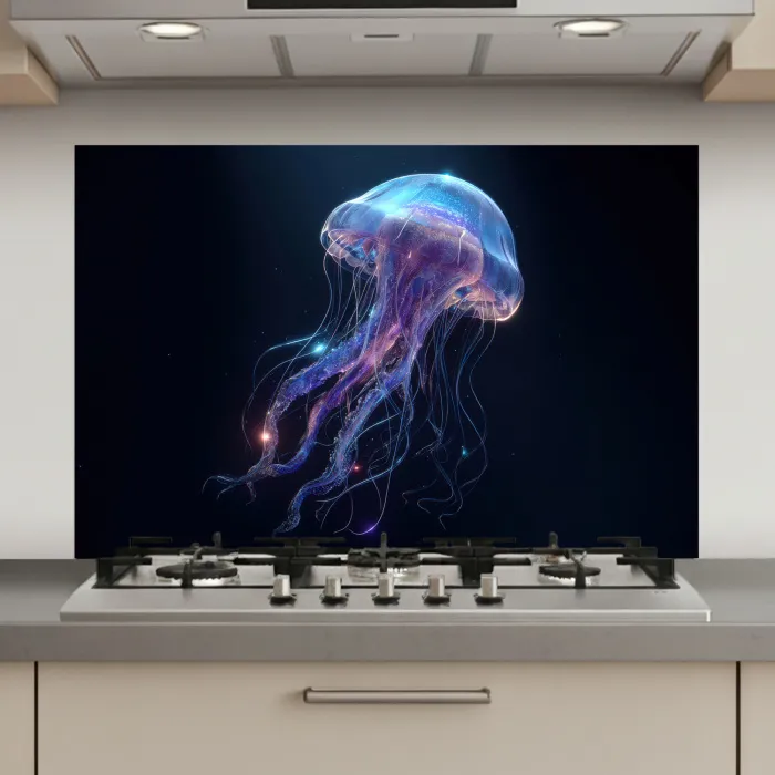 Tentakels - Kwal - Paars - Sprankeling keuken achterwand spatscherm klein -3d_website