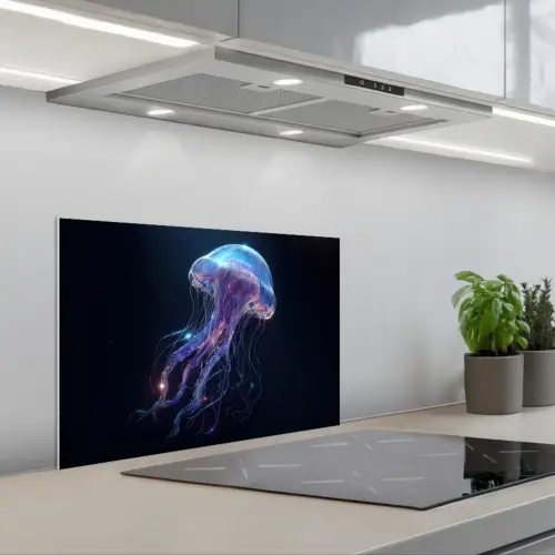 Tentakels - Kwal - Paars - Sprankeling keuken achterwand spatscherm klein -3d_schuin