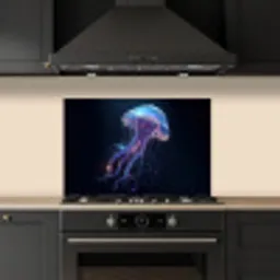 Tentakels - Kwal - Paars - Sprankeling keuken achterwand spatscherm klein -sfeer1