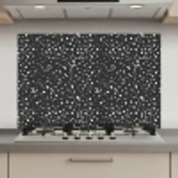 Terrazzo -  Patroon - Zwart - Wit keuken achterwand spatscherm klein 900 -3d_website