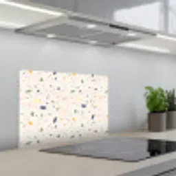Terrazzo - Patroon - Kleurrijk  - Festival keuken achterwand spatscherm klein 900 -3d_schuin