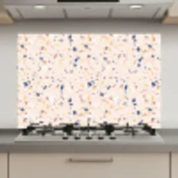 Terrazzo -  Patroon - Kleurrijk - Indigo keuken achterwand spatscherm klein 900 -3d_website