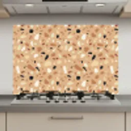 Terrazzo - Patroon - Kleurrijk - Oranje keuken achterwand spatscherm klein 900 -3d_website