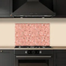 Terrazzo -  Patroon - Kleurrijk - Roze - Blauw keuken achterwand spatscherm klein 900 -sfeer1