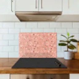 Terrazzo -  Patroon - Kleurrijk - Roze - Blauw keuken achterwand spatscherm klein 900 -sfeer2