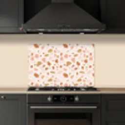Terrazzo -  Patroon - Kleurrijk - Zalm keuken achterwand spatscherm klein 900 -sfeer1