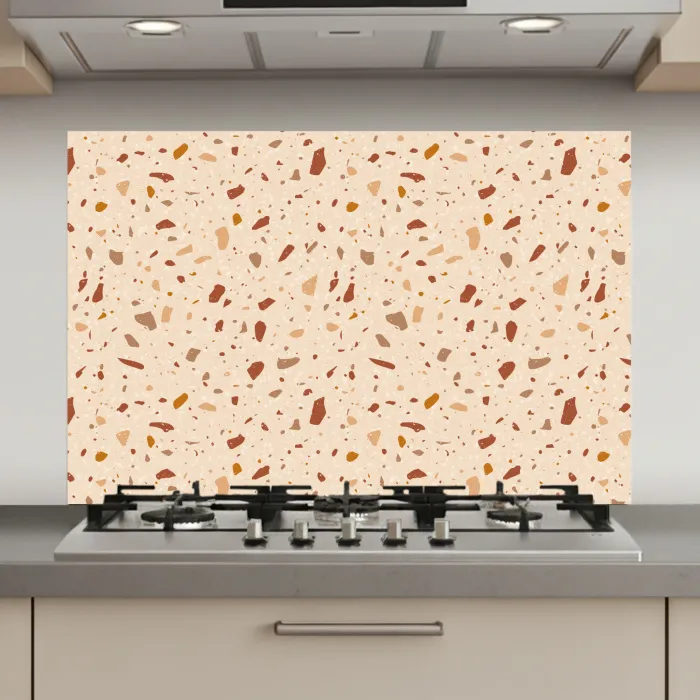 Terrazzo - Patroon - Kleurrijk - Steen keuken achterwand spatscherm klein 900 -3d_website