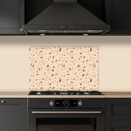 Terrazzo - Patroon - Kleurrijk - Steen keuken achterwand spatscherm klein 900 -sfeer1
